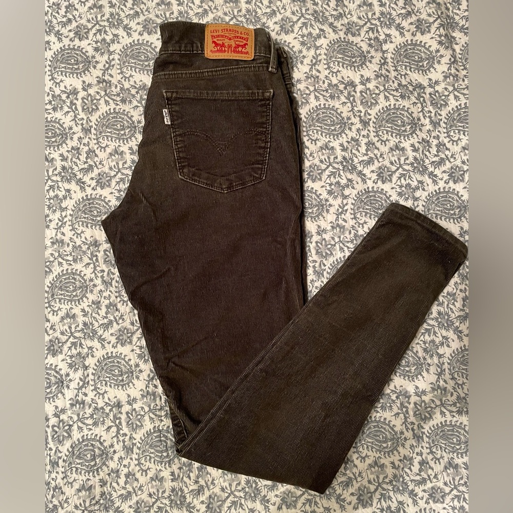 Women’s Levi’s Grey Corduroy Super Skinny Pants - 
Size 27